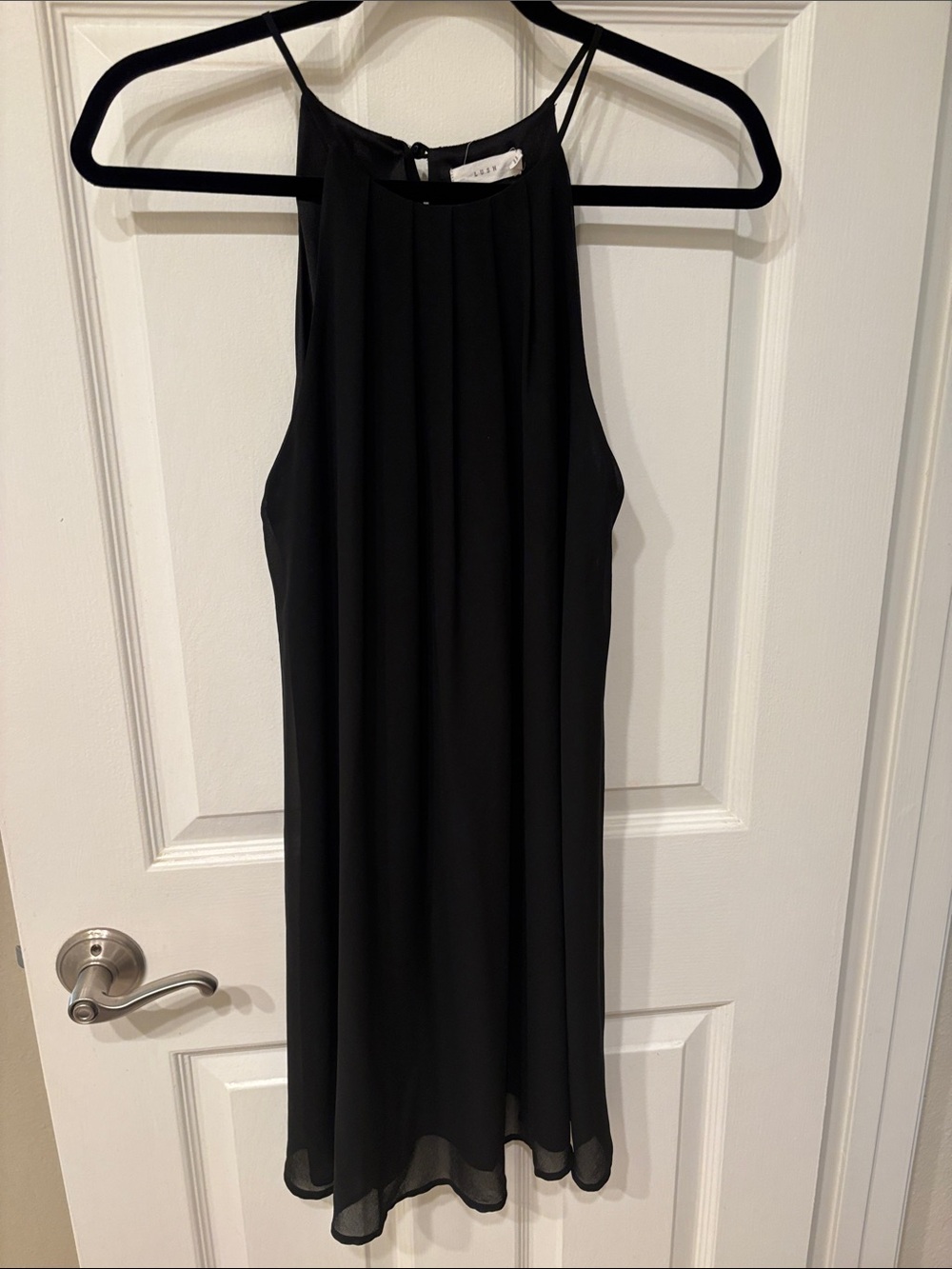 Lush Black Halter Mini Dress